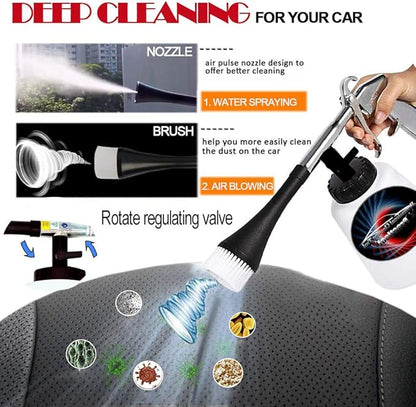 Car Interior Cleaner, Auto Detail Tools Car Detailing Kit(Needs Air Compressor) High Pressure Car Cleaning Gun Car Cleaning Kit for Vehicle Upholstery Carpet Seat