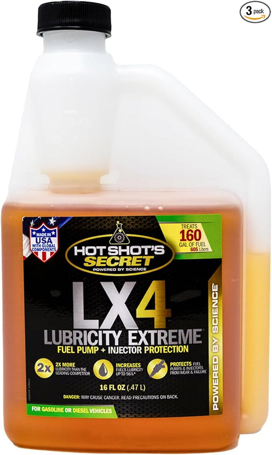 Hot Shot's Secret LX4 Lubricity Extreme 3 Pack of 16 Ounce Bottles, Packaging May Vary