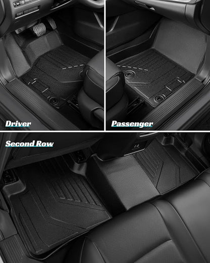 Floor Mats Full Set for Nissan Rogue 2021-2025 Accessories, All Weather Floor Mats Cargo Liner for Back of SUV, Rubber Mats for Car Floor, Custom Fit laser Tech Mat Heavy Duty Trunk Liner Black