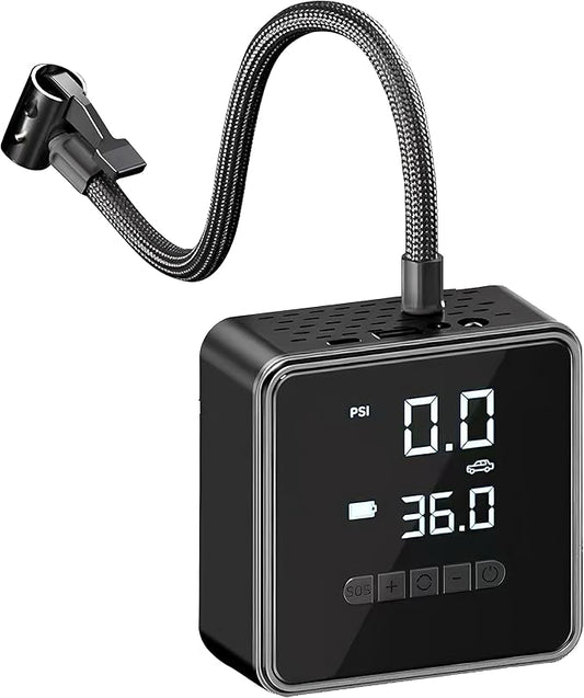 Tire Inflator Portable Air Compressor - 150 PSI Air Pump for Car Tires - 2X Faster Inflation, Smart Pump Tire Inflator for Cars, Motorcycles, Bicycles, Balls