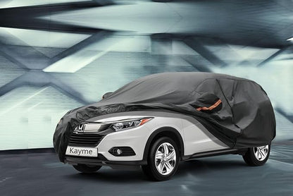 Kayme 7 Layers SUV Car Cover Custom Fit for Honda HR-V HRV (1995-2025) Waterproof All Weather for Automobiles, Outdoor Full Cover Rain Sun UV Protection.Black