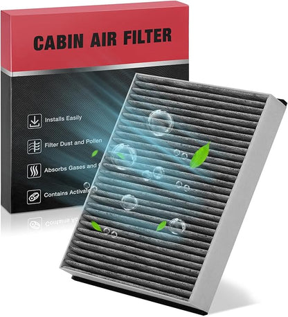 BDFHYK Cabin Air Filter with Activated Carbon Compatible with Ford GT 2017-2022, Transit Connect 2014-2022, Escape 2013-2019, C-Max 2013-2018, Focus 2012-2018, Compatible with Lincoln MKC 2015-2019