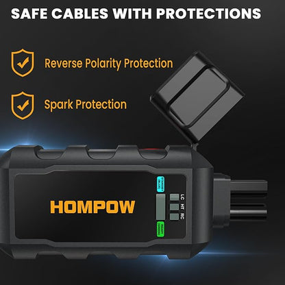Jump Starter, 6000A Peak Portable 12V Car Battery Charger for All Gas and Up to 12L Diesel Engine, 28000mAh Jump Box with LED Light, USB, and LCD Screen