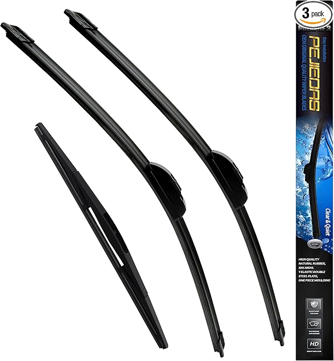 3 x OEM Wiper Blades, Replacement Wiper Blades for Honda odyssey 2005-2021, (26“ & 22” Front Wipers + 16” Rear Wiper Blades)