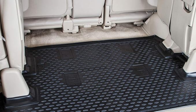 Fits 2018-2023 Hyundai Kona Floor Mats Front & 2nd Row Seat Liner and Cargo Liner Trunk Set - 3D Custom Fit All-Weather Full Liners (Black)