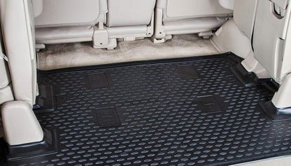 Fits 2018-2023 Hyundai Kona Floor Mats Front & 2nd Row Seat Liner and Cargo Liner Trunk Set - 3D Custom Fit All-Weather Full Liners (Black)