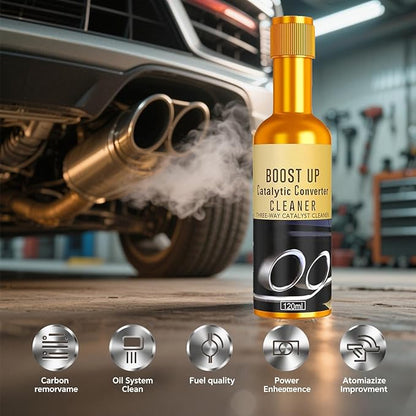 Catalytic Converter Cleaner, Exhaust System Carbon Removal Treatment, Fuel System Additive Oil for Gas & Diesel Car, Auto Engine Parts Cleaner (120ml, 3PCS)