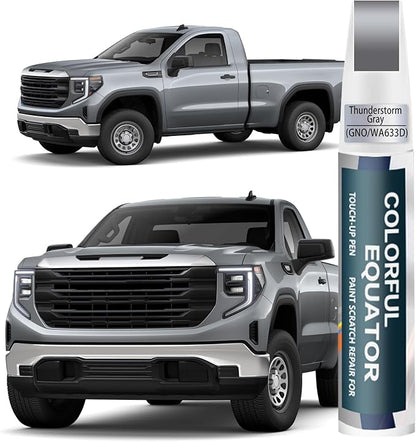 Thunderstorm Gray(GNO/WA633D) Touch Up Paint for GMC, Car Paint Pen Scratch Repair Two-In-One Touch Up Paint, Premium Car Scratch Remover for Deep Scratches