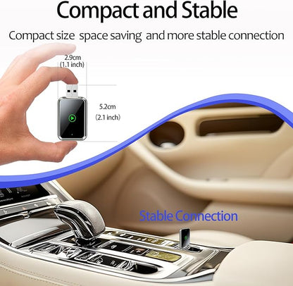 Wireless CarPlay Adapter for iPhone, Easily Upgrade Wired to Apple CarPlay Wireless Adapter, Fast Stable Connection Plug&Play Car Play Dongle for Cars from 2015+ Built-in CarPlay