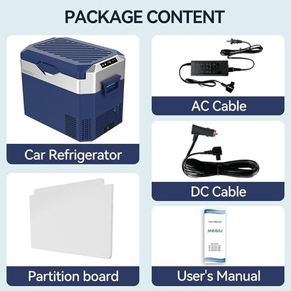 Car Fridge Portable 12V Refrigerator 32 Quart 12 Volt Freezer Compressor Cooler 12V/24V DC 110～240 V AC for Truck Van RV Camper SUV and Home Use