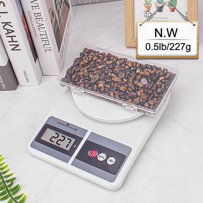 0.5 Lb/230g Crystal Chips Tumbled Polished Natural Tiger Eye Gravel Stones, Irregular Shaped Healing Stones Gravel Pebble for Crafts, Vases Filler and Fish Turtle Tank Decorations