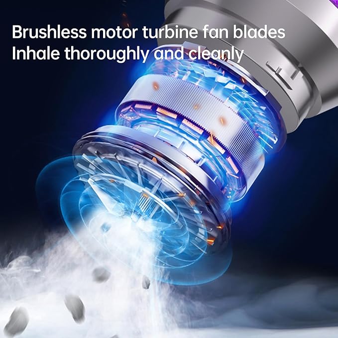 Handheld Car Vacuum Cleaner with Brushless Motor, 16000PA Strong Suction Vacuum & Compressed Air Dusters with LED Light Type C Mini Portable Hand Vacuum Blower for Car Home Office