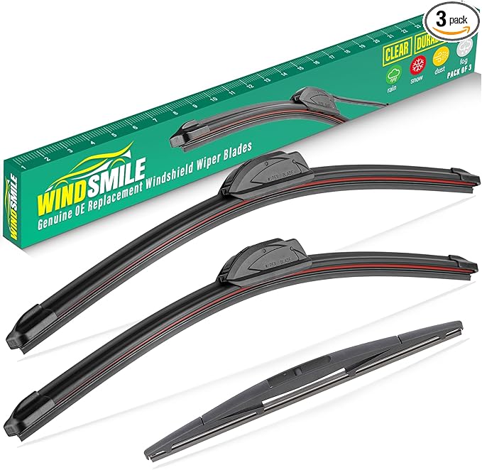 26" 17" 12" Windshield Wiper Blades Replacement for Honda CRV CR-V 2017 2018 2019 2020 2021 2022 Premium All Weather Front Rear Wipers Set - OEM Quality (Pack of 3)