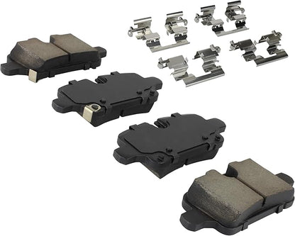 Premium Ceramic Rear Brake Pads (1001-2374C) Compatible with Buick Envista 2025-2024, Chevrolet Equinox 2024-2021, Malibu 2024-2020, Trax 2025-2024, GMC Terrain 2024-2021