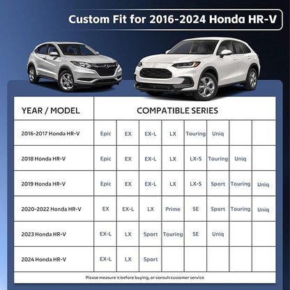 10 Layers SUV Car Cover Custom Fit for Honda HR-V HRV (1995-2025) Waterproof All Weather for Automobiles, Outdoor Full Cover Sun UV Rain Protection with Cotton.Black