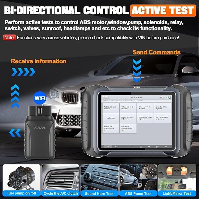 XTOOL D8W Wireless Bidirectional Scan Tool, 2025 OBD2 Scanner with Topology, FCA AutoAuth, 3-Year Updates, ECU Coding, PMI, 42+ Resets, Full Diagnostic Scanner for Car, Crankshaft Relearn, CAN FD/DoIP