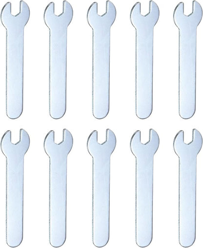 HARFINGTON 10pcs Small Wrench Open End Wrench 5.5x66x1.5mm Metric U-Shaped Single Open Ended Spanner Super Thin Small Flat Head Galvanizing Wrench for Automotive Repair Furniture Assembly