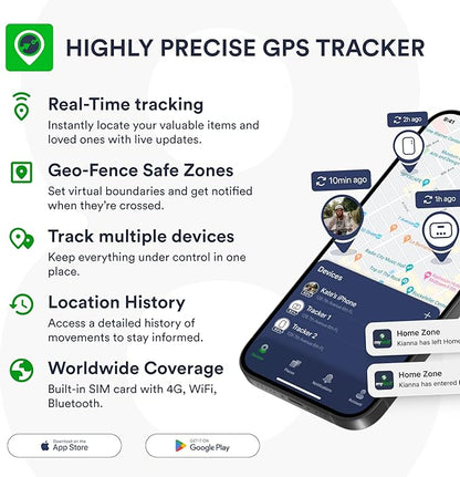Ultra GPS Tracker for Vehicles – Rugged Waterproof GPS Locator for Cars, Trucks, Hidden Tracking Device, 4G LTE, Real-Time Updates, Long Battery Life (1 Year Subscription incl.)
