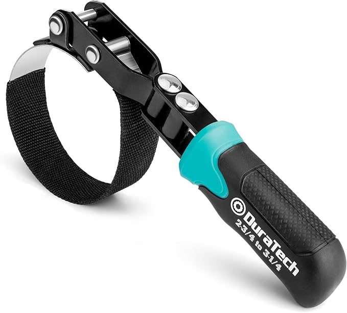 DURATECH Anti-Slip Small Swivel Oil Filter Wrench, Oil Filter Removal Tool Fits Filters 2-3/4" to 3-1/4", Perfect for Car Repair Tools
