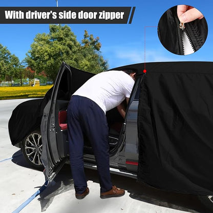Waterproof Car Cover Compatible with Toyota Corolla Sedan Accessories 2004-2025, Black 210T Inside Cotton Cover with Door Zippers for Snow Rain Dust Outdoor Protection