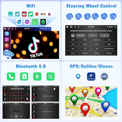 SIXTOP [8-Core 2+64G] Android Car Stereo for Hyundai Tucson IX35 2010-2015 with Carplay Android Auto 59 Theme 10.1 inch Touch Screen Bluetooth 5.0 FM/RDS Network Radio DSP 32EQ AI Voice GPS