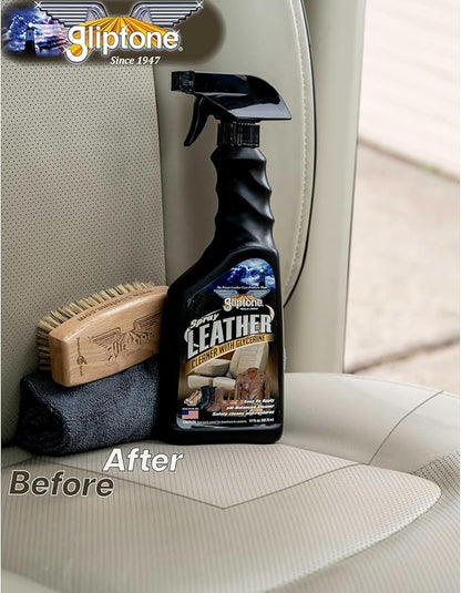 Spray Leather Cleaner with Glycerine Spray, pH Balanced, Safely Cleans and Restores, 17 fl oz