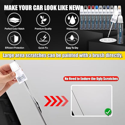 Car Touch Up Paint(Bright White(PW7/GW7)) for Dodge Ram, Car Paint Scratch Repair Kit, Quick & Easy Solution to Repair, 2 in 1 Scratch Remover Pen with 2PCS Disposable Micro Applicators