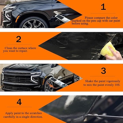 Black(GBA/WA8555) Touch Up Paint Compatible with Chevrolet, Car Paint Pen Scratch Repair Two-In-One Touch Up Paint, Premium Car Scratch Remover for Deep Scratches