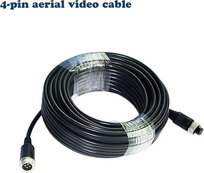 (17FT / 5m Backup Camera Cable, 4-pin Aviation Video Extension Cable, Car Video Extension Cable Backup Camera Extension Cable,AV Extension Cable CCTV Rear View Camera,Car Video System