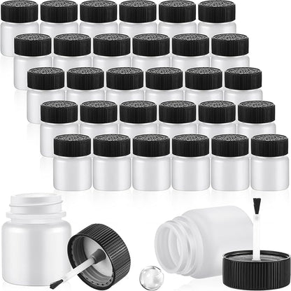 Maxcheck 120 Pcs Empty Touch Up Paint Bottles Container 1oz 30ml Reusable Small Paint Bottles with Brush Applicator and Mixing Ball for Fix Chips Scratches Auto Car