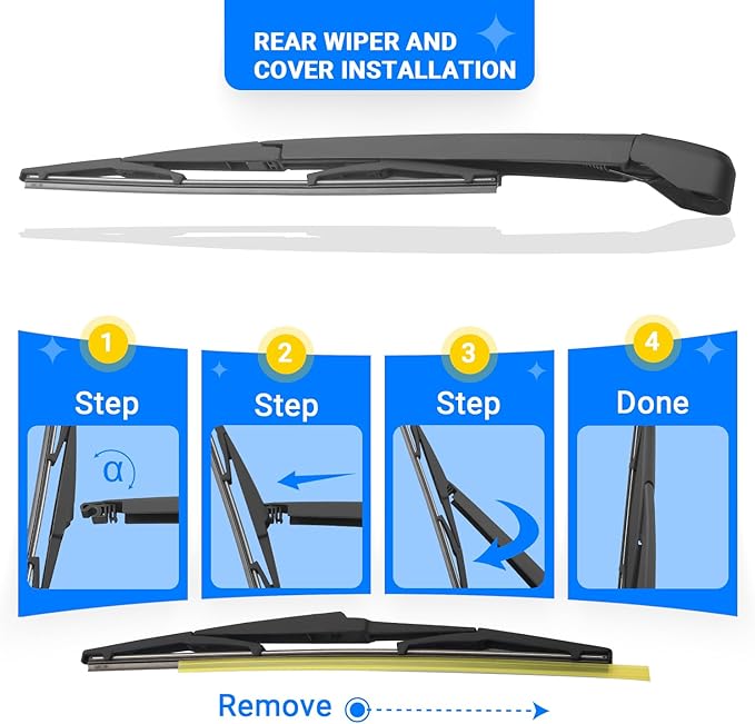 Windshield Wiper Blades Replacement for Scion xB 2008 2009 2010 2011 2012 2013 2014 2015 Original Factory Quality Front Rear Wipers Blade Set for My Car - 22" 20" 14" (Pack of 3)
