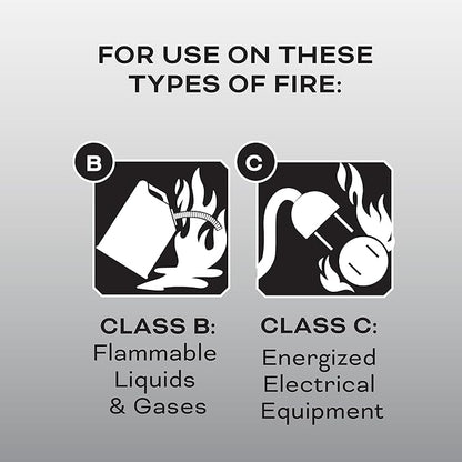 Kidde Auto Fire Extinguisher for Car & Truck, 5-B:C, 3.2 Lbs., Dry Chemical Extinguisher, Strap Bracket (Included) & Fire Extinguisher for Home, 1-A:10-B:C, Dry Chemical Extinguisher, Red