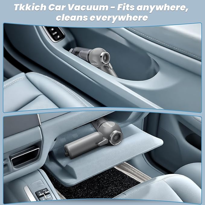 Car Vacuum Portable Cordless,3 Suction Modes,Portable Mini Cordless Cleaner with 18000pa Suction Power,Type-C Charge,7 in 1 mini Handheld Vacuum for Home,Car, Office Desk, Keyboards