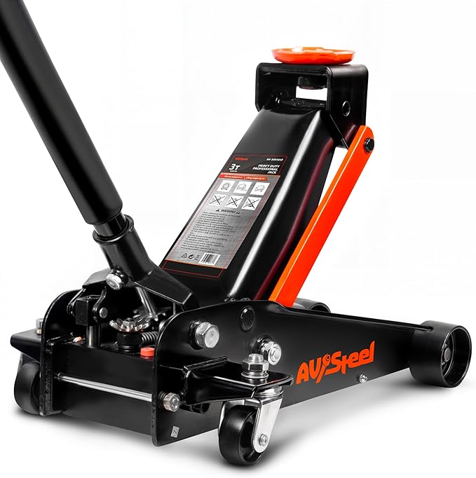 3 Ton Floor Jack (6600 lbs), Heavy Duty Hydraulic Jack for Car, Heavy-Duty Floor Jack with Single Piston Pump, Quick Lift Car Jack 3 ton with Lifting Range 5.5'' to 18.5''