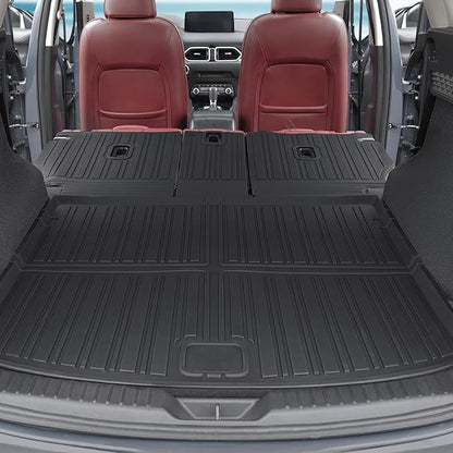 Floor Mats Set for Mazda CX-5 2017-2024 2025 Accessories, Full Coverage All Weather Floor Mats Cargo Mat with Backrest Protectors & Door Sill Guards