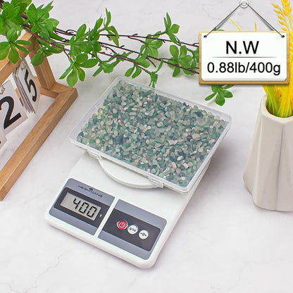 0.88 LB Aquarium Gravel Rocks Green Aventurine Crystal Chips Tumbled Healing Crystal Chips Bulk Gemstones, Mini Crushed Stones Quartz Vase Filler for Crafts|Fish Turtle Tank|Home Decoration