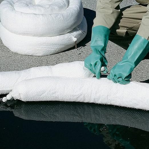 PIG Oil Boom - Oil-Only Absorbent Boom - 4 Pack - 3" x 20' Boom - Absorbs up to 4 gallons per Boom - BOM407