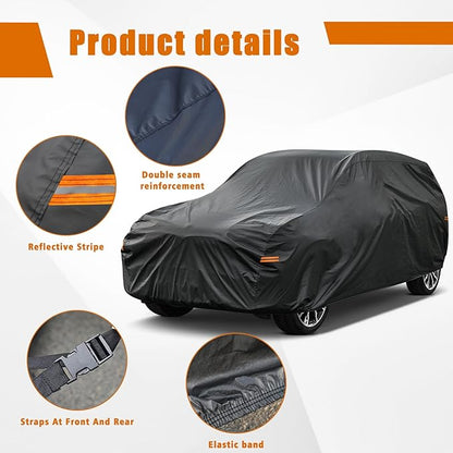 Kayme 7 Layers SUV Car Cover Custom Fit for Chevrolet Chevy Suburban (1973-2025) Waterproof All Weather for Automobiles, Outdoor Full Cover Rain Sun UV Protection.