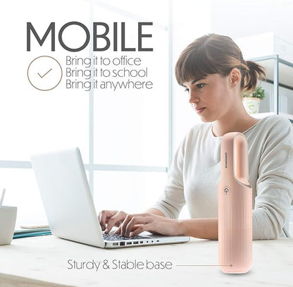 STARUMENT Portable Hand Vacuum Cleaner for Dust Pet Hair Dirt Home Car Interior, Furniture Lightweight Easy to Use, Compact Design Battery Rechargeable with USB-C Cable Pink