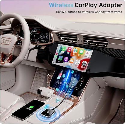 Wireless CarPlay Adapter for Apple CarPlay, Easy to Upgrade Wired CarPlay to Wireless, Instant Connectivity, Super Mini Car Play Dongle for iPhone Fit for Cars with Built-in CarPlay