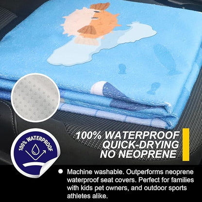 Back Seat Cover for Car Trucks Van SUV,Waterproof Rear Bench Towel Seat Covers for Dogs and Kids,Automotive Backseat Protector (Seaworld)