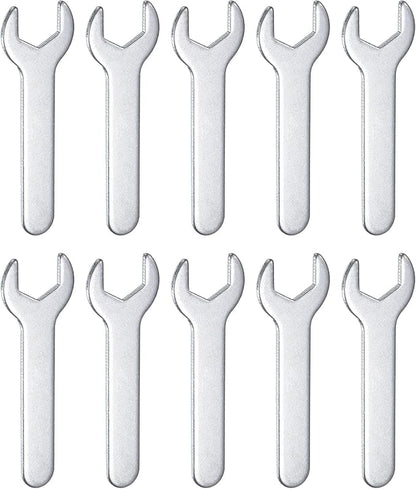 HARFINGTON 10pcs Small Wrench 13x70x2mm Metric U-Shaped Single Open Ended Spanner Super Thin Flat Head Galvanizing Wrench for Automotive Repair Furniture Assembly