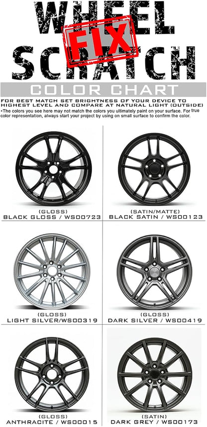 Gray Rim Touch Up Paint Kit, Car Wheel Scratch Repair Kit, Wheel Touch Up Paint Pen, curb rim repair kit, curb rash repair Kit, Universal Rim Alloy Wheel Paint Dark Gray (Satin Dark Gray)