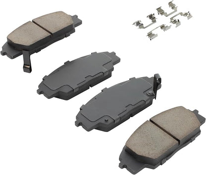 Premium Ceramic Front Brake Pads (1001-0829C) Compatible with Acura CSX 2007-2010, Acura RSX 2002-2006, Honda Civic 2006-2011, Honda S2000 2000-2009