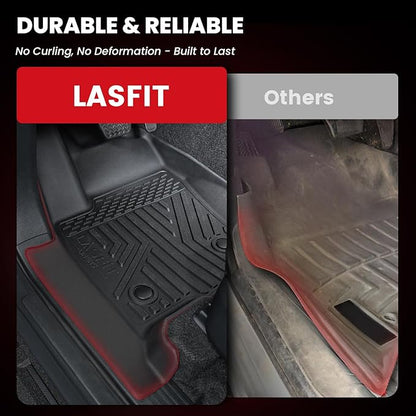 LASFIT Floor Mats for Toyota 4Runner 2025-2026 (Only fit Hybrid) wtih Trunk mat&backrest mat, All Weather TPE Custom Fit Floor Liner for 4 Runner TRD/Limited/Platium 6th gen Front&Rear Car Mats, Black