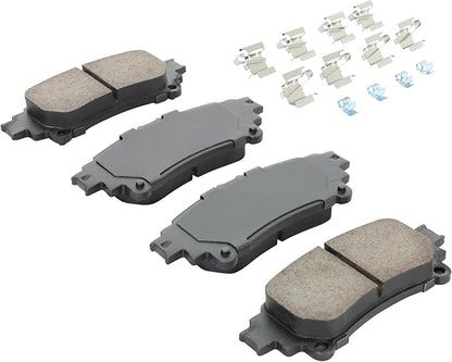 Premium Ceramic Rear Brake Pads (1001-1391C) Compatible with Lexus RX350 2015-2010, RX450h 2015-2010, Toyota Highlander 2019-2014, Mirai 2019-2016, Prius V 2017-2012, Sienna 2020-2011