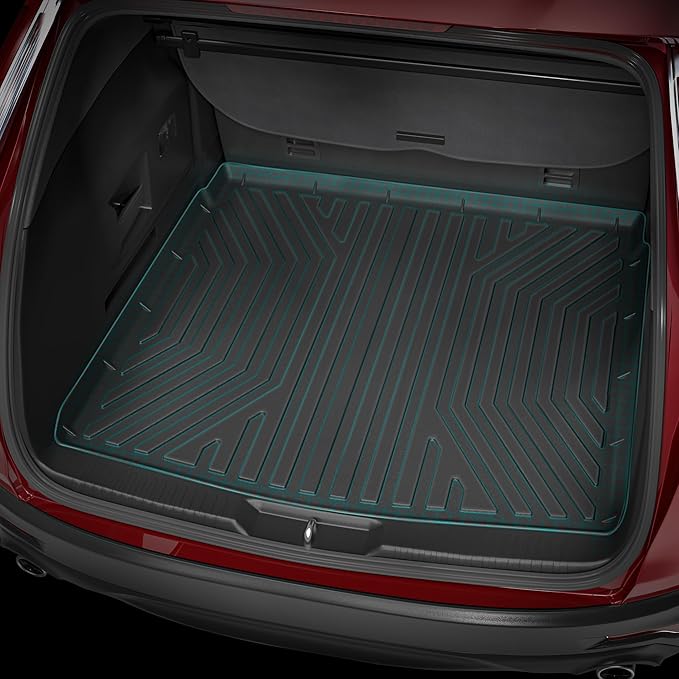 OEDRO Cargo Trunk Liner Floor Mat Compatible with 2010-2024 Toyota 4Runner with 3rd Row Seats, Unique Black TPE All-Weather Guard Cargo Mats