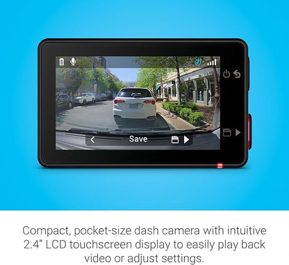 Garmin Dash Cam™ X310, Compact 4k Ultra HD Touchscreen Dash Cam with a 140-degree Field of View, Built in Clarity™ Polarizer, Voice Controlled, GPS, 2.4” Display, Automatic Recording