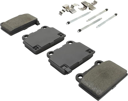 Premium Semi-Metallic Rear Brake Pads (1001-1368M) Compatible with Mitsubishi Lancer 2008-2015