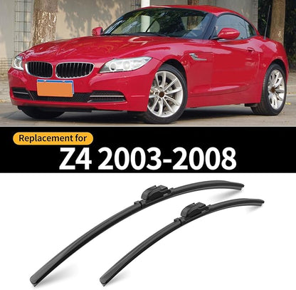 Front Windshield Wipers, 2-Piece Set for BMW Z4 2.5i 3.0i 3.0si 2003 2004 2005 2006 2007 2008 - Automotive Replacement Front Wiper Blades for Car Window